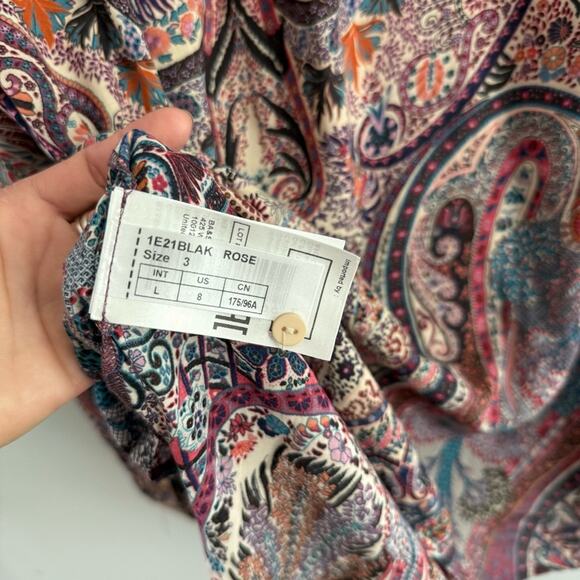 BA & SH | Women’s Blake Paisley Print Long Sleeve Blouse Lady Shirt Button Down - Picture 9 of 13